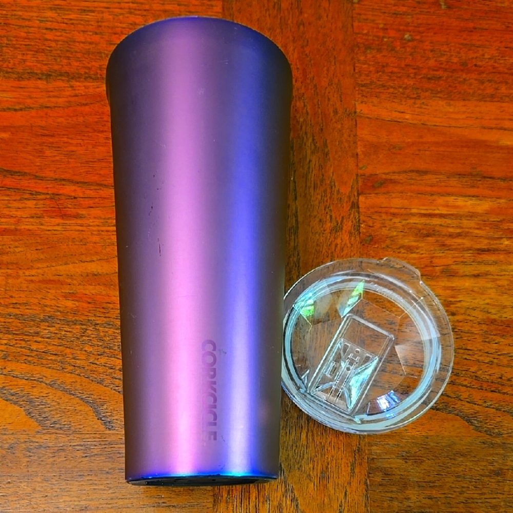 Corkcicle Iridescent Tumbler with Clear Lid